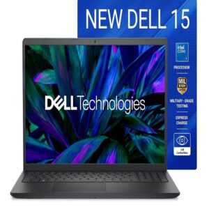 dell 15, intel core i3/core 3 14th gen 100u, 16gb ddr4, 512gb ssd, fhd ips, 15.6"/39.62cm, windows 11, microsoft office home 2024, carbon black, 1.63kg, thin & light, laptop model no dell 15 dcu5250